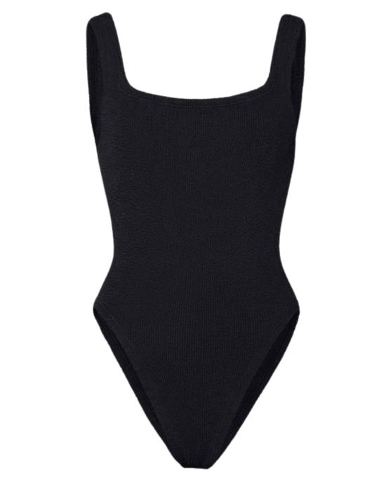 26SS 훈자 지 원피스 수영복 SQUARE BLACK Black