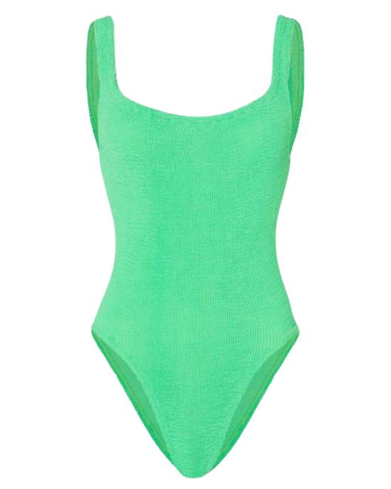 26SS 훈자 지 원피스 수영복 SQUARE LIME Green