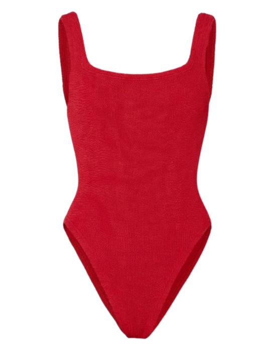 26SS 훈자 지 원피스 수영복 SQUARE RED Red