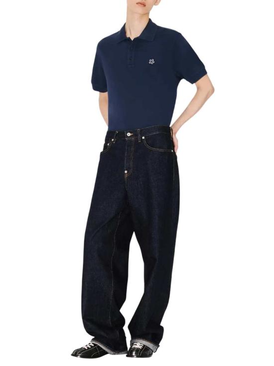 26SS 겐조 폴로 티셔츠 FF65PO1534PU 76 NAVY BLUE - KENZO
