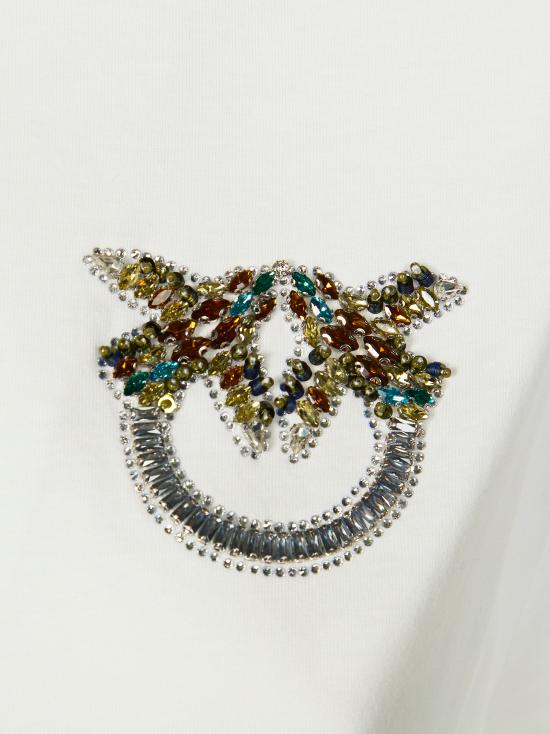 26SS 핑코 반팔 티셔츠 105526A33F Z05 BIANCO - PINKO