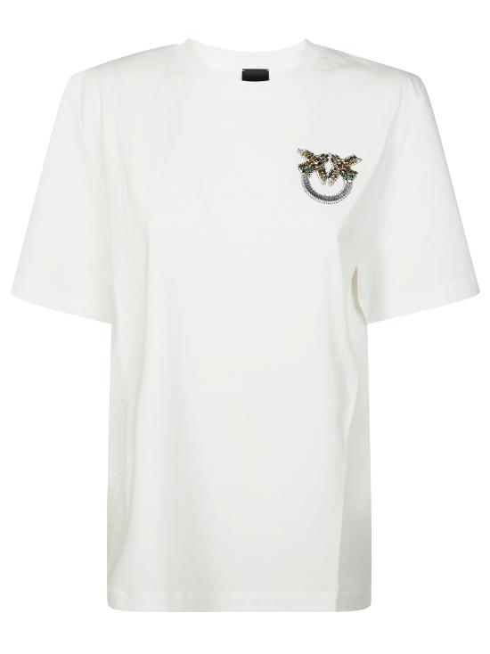 26SS 핑코 반팔 티셔츠 105526A33F Z05 BIANCO