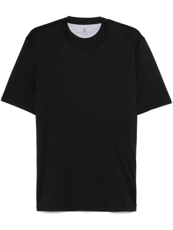 26SS 브루넬로 쿠치넬리 반팔 티셔츠 MD8211308 C101 Black