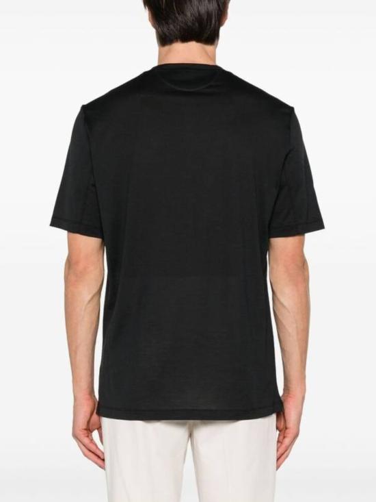 26SS 브루넬로 쿠치넬리 반팔 티셔츠 MD8211308 C101 Black - BRUNELLO CUCINELLI