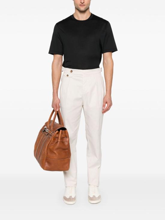 26SS 브루넬로 쿠치넬리 반팔 티셔츠 MD8211308 C101 Black - BRUNELLO CUCINELLI