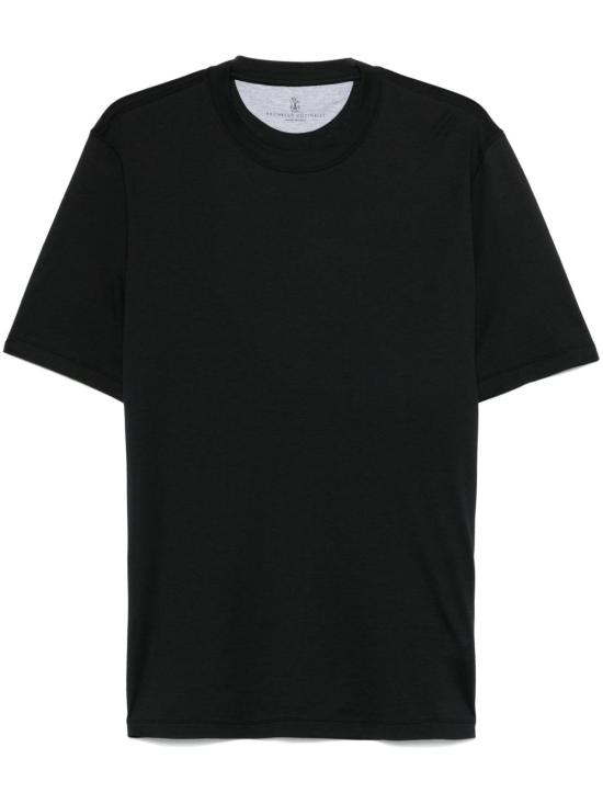 26SS 브루넬로 쿠치넬리 반팔 티셔츠 MD8211308 C101 Black - BRUNELLO CUCINELLI