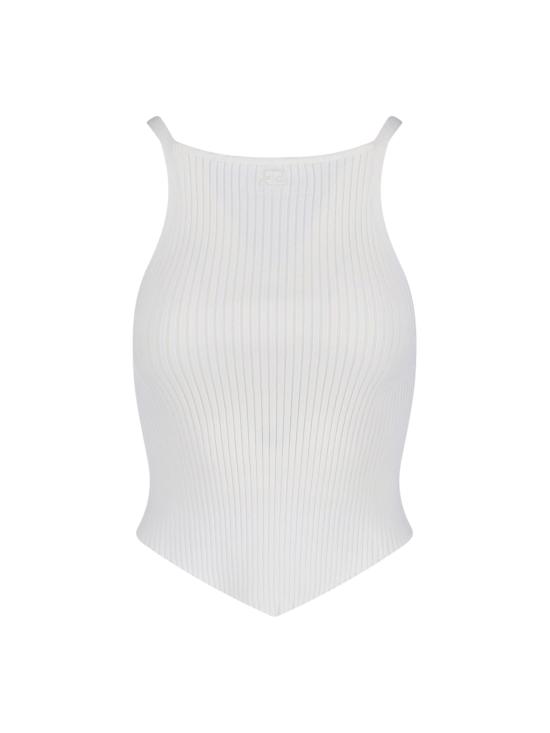 26SS 쿠레쥬 민소매 티셔츠 123MTO042FI0001 White