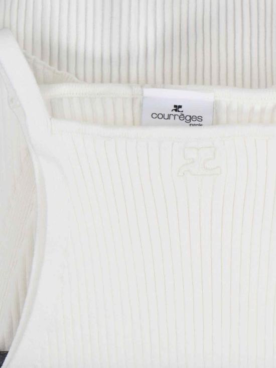 26SS 쿠레쥬 민소매 티셔츠 123MTO042FI0001 White - COURREGES