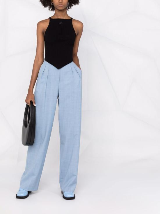 26SS 쿠레쥬 민소매 티셔츠 123MTO042FI0001 9999 Black - COURREGES