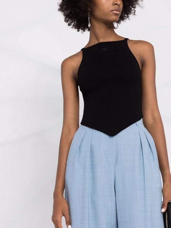 26SS 쿠레쥬 민소매 티셔츠 123MTO042FI0001 9999 Black - COURREGES