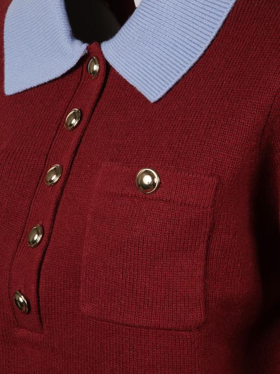 25FW 셀프 포트레이트 민소매 티셔츠 AW25021TA BURGUNDY Bordeaux - SELF PORTRAIT