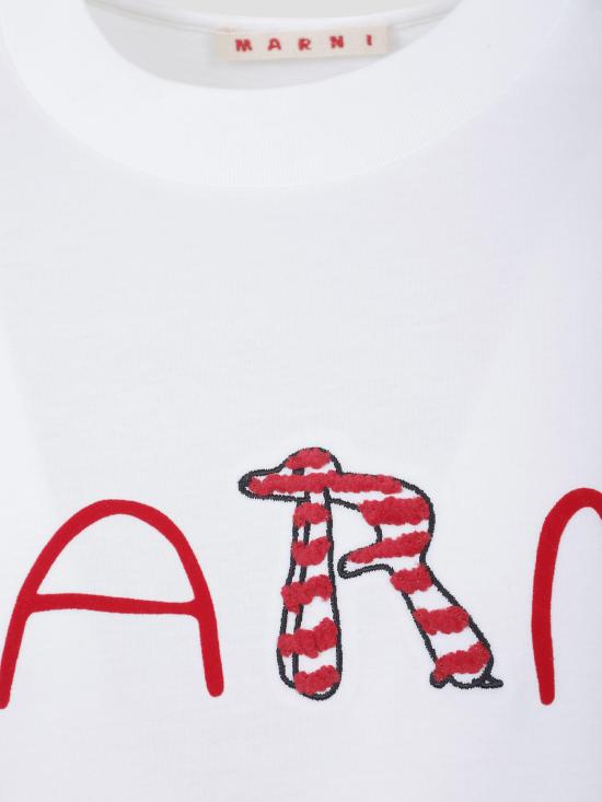 26SS 마르니 반팔 티셔츠 HUMU0223S2USCY86 LOW01 LILY WHITE - MARNI