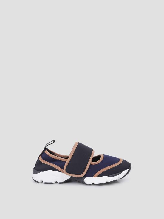 26SS 마르니 라이크라 메리 제인 스니커즈 SNZW020602P7613 ZP081 DARK BLUE BLACK