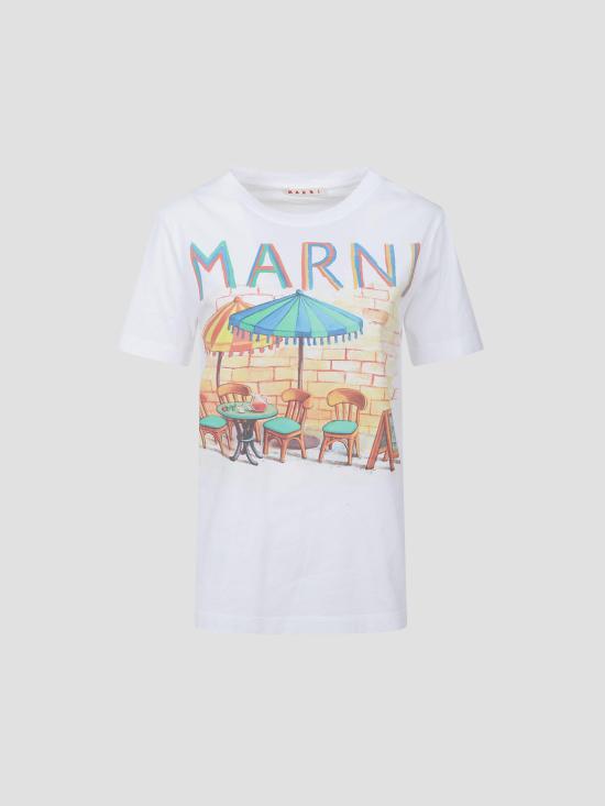 26SS 마르니 반팔 티셔츠 THJE0293PEUSCZ01 PRW01 LILY WHITE