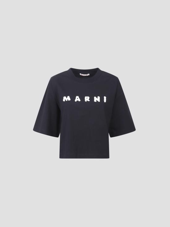 26SS 마르니 반팔 티셔츠 THJE0333P5USCX42 SLN99 BLACK