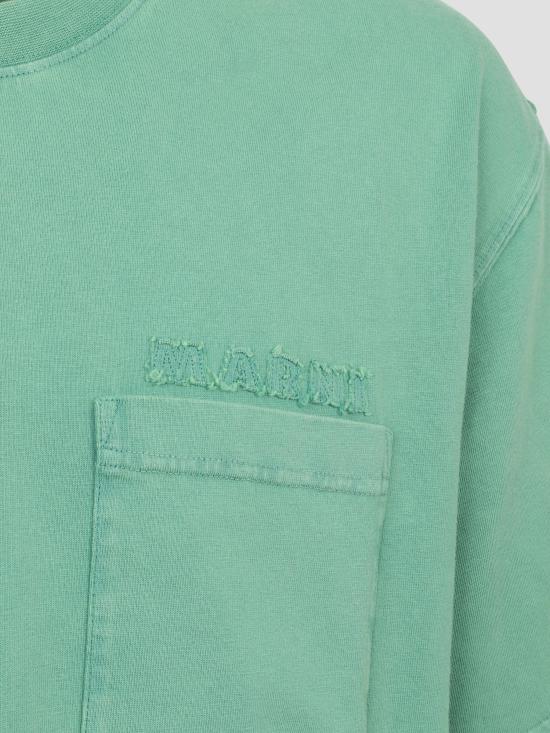 26SS 마르니 반팔 티셔츠 HUMU0358GXUSCY94 TCV69 DARK OLIVE - MARNI