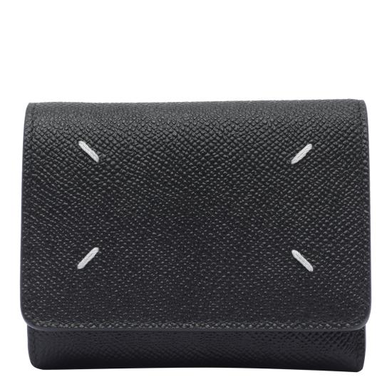 26SS 마르지엘라 4스티치 트라이폴드 지갑 SA3UI0017 P4745T8013 Black