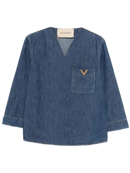 26SS 발렌티노 가라바니 셔츠 BDB03L9YA 558 MEDIUM BLUE
