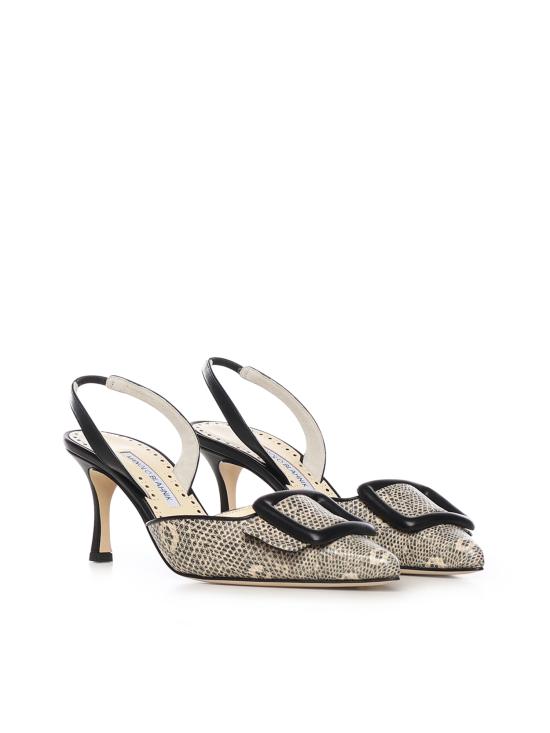 26SS 마놀로 블라닉 힐/펌프스 4252139 9076 CREAM Black - MANOLO BLAHNIK