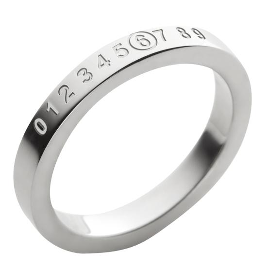 26SS MM6 메종마르지엘라 뉴메릭 미니멀 시그니처 링 SM6UQ0059 P6469968 Silver - MM6 MAISON MARGIELA