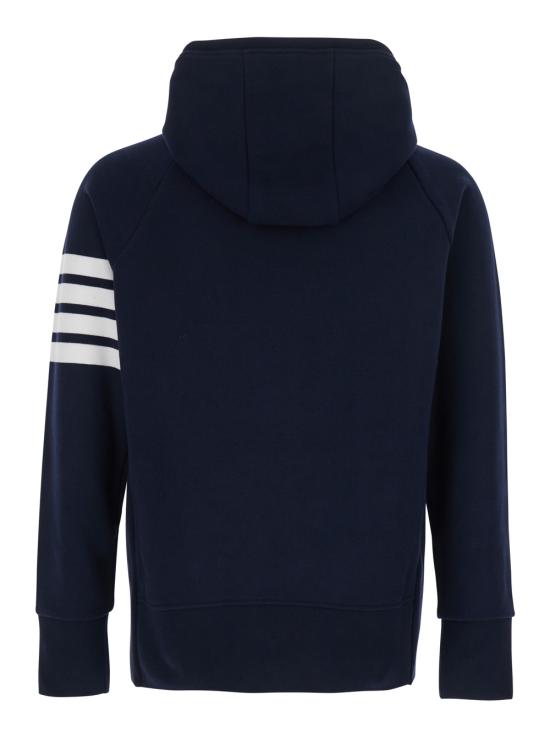 26SS 톰브라운 클래식 루프백 4바 풀 지퍼 후디 MJT022H00535461 Blu - THOM BROWNE