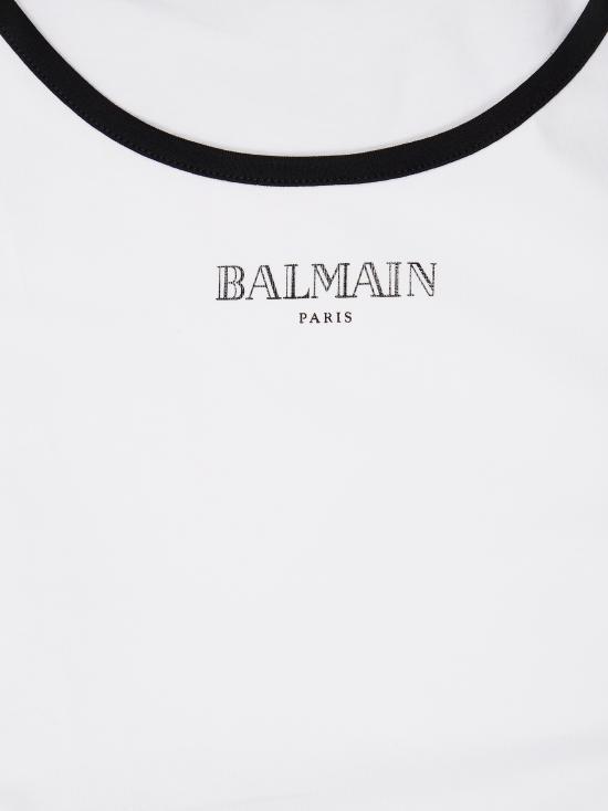 26SS [키즈] 발망 원피스 BY1B02Z3277 930BC BIANCO NERO - BALMAIN