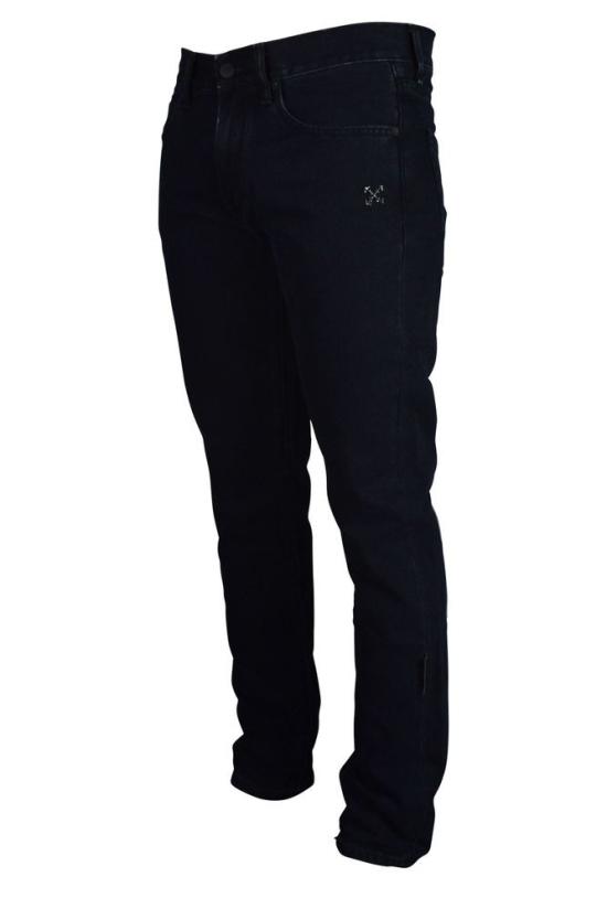  오프화이트 데님 팬츠 아이코닉한 화살표 디테일이 돋보이는 슬림핏 블랙 - OFF WHITE