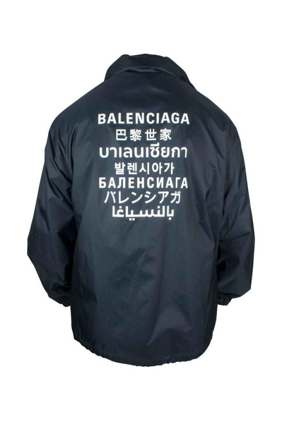  발렌시아가 자켓 방수 나일론 재킷 (다국어 로고 포함) - BALENCIAGA