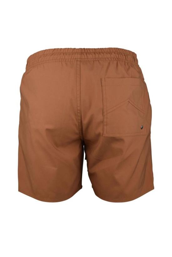  루드 스윔팬츠 갈색 나일론 수영 반바지, 대조적인 색상의 조임끈 포함 - RHUDE