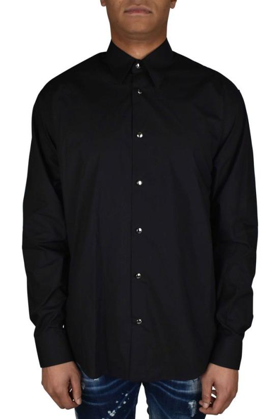  로베르토 카발리 긴팔 셔츠 블랙 타이거 프린트 캐주얼 - ROBERTO CAVALLI