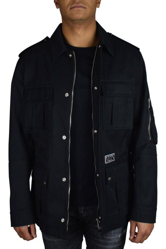  발렌티노 가라바니 자켓 가라바니 블랙 코튼 유틸리티 재킷 - VALENTINO GARAVANI