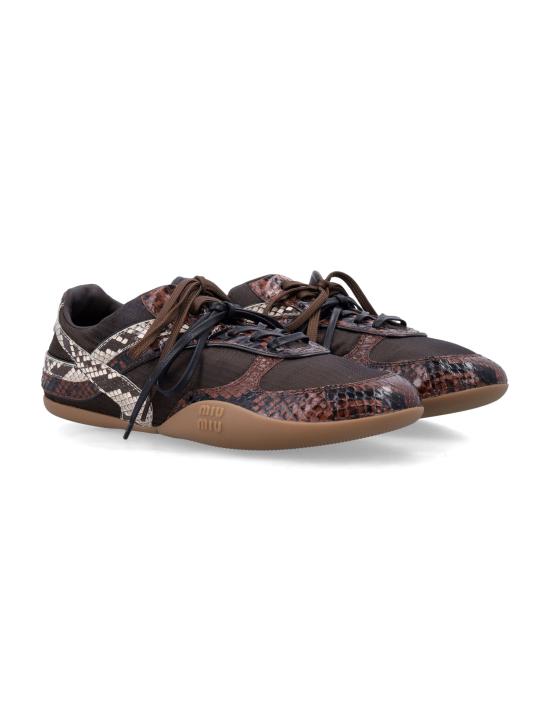 26SS 미우미우 스니커즈 5E428E3ZL4 F0Q70 BROWN TOBACCO - MIU MIU