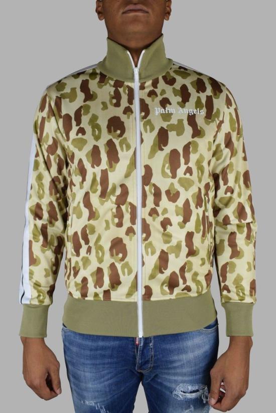  팜앤젤스 자켓 갈색과 카키색 점박이 봄버 재킷 - PALM ANGELS