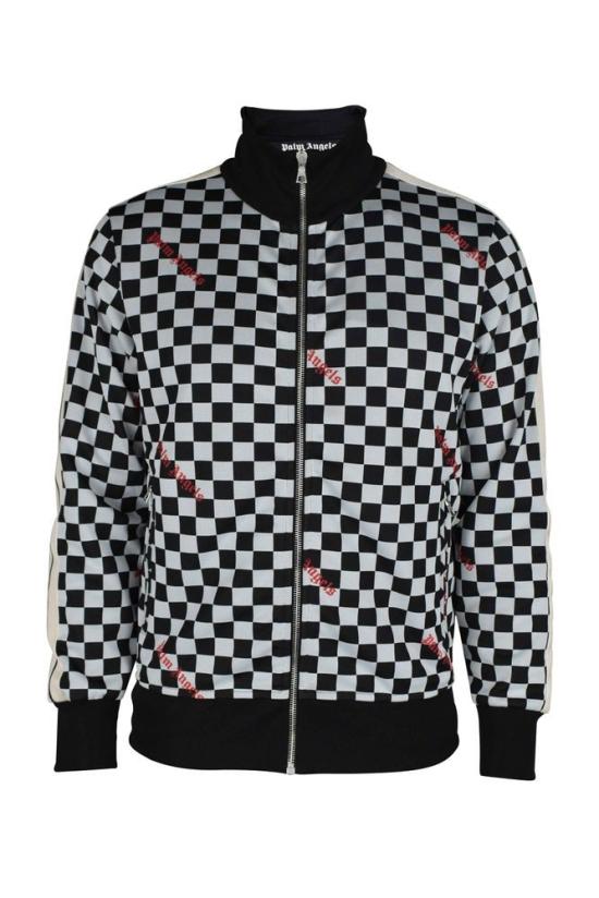  팜앤젤스 자켓 체크무늬 프린트 하이넥 베스트