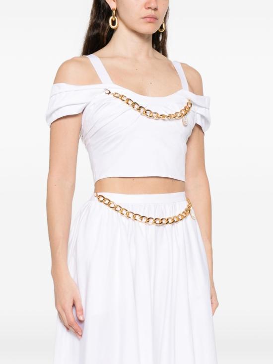 26SS 엘리자베타프랜치 민소매 티셔츠 TO04861E2 100 White - ELISABETTA FRANCHI