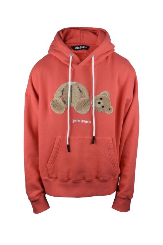  팜앤젤스 후드 티셔츠 코랄 코튼 후드티