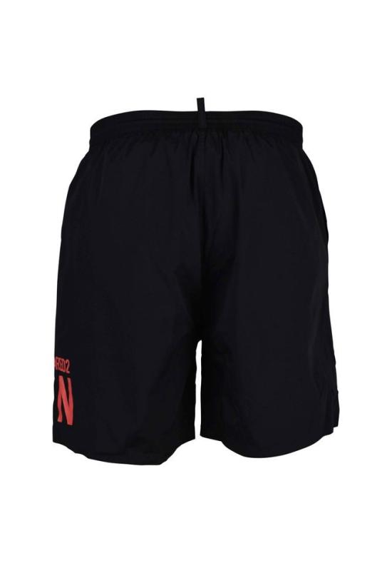  디스퀘어드2 스윔팬츠 검정색 나일론 수영 반바지 - DSQUARED2