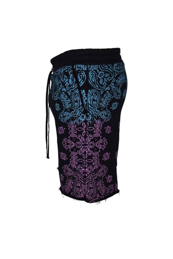  아미리 숏팬츠 반다나 프린트 면 반바지 (조절끈 허리밴드 포함) - AMIRI