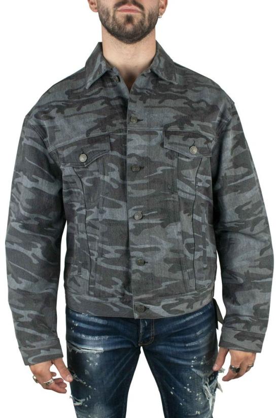  발렌시아가 데님 자켓 위장 무늬  재킷 (버튼 여밈) - BALENCIAGA