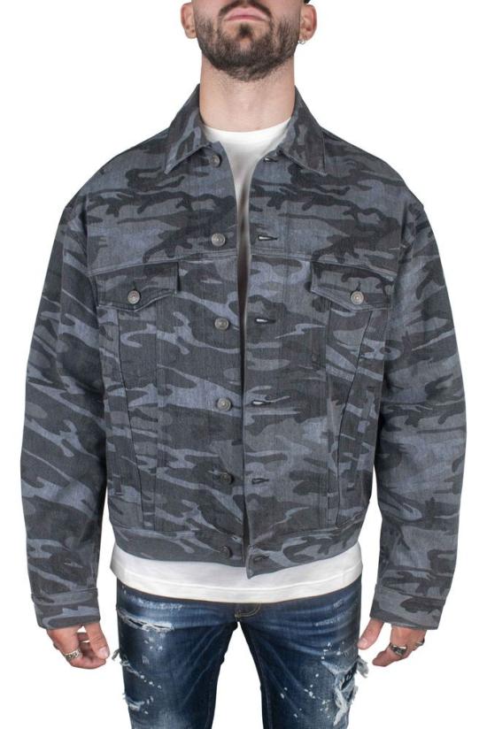  발렌시아가 데님 자켓 위장 무늬  재킷 (버튼 여밈) - BALENCIAGA