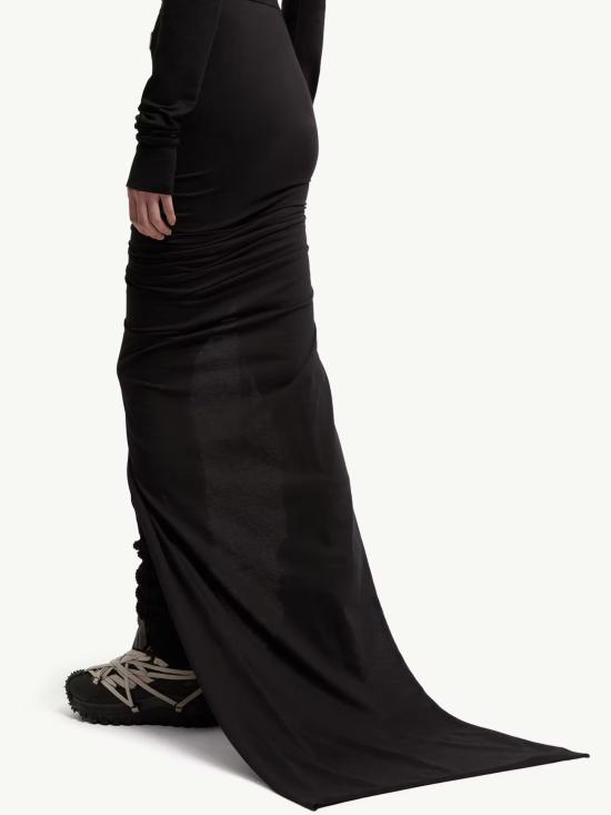 26SS 릭오웬스 몽클레어 미디 스커트 MU01F8H02 89AHD999 Black - RICK OWENS MONCLER