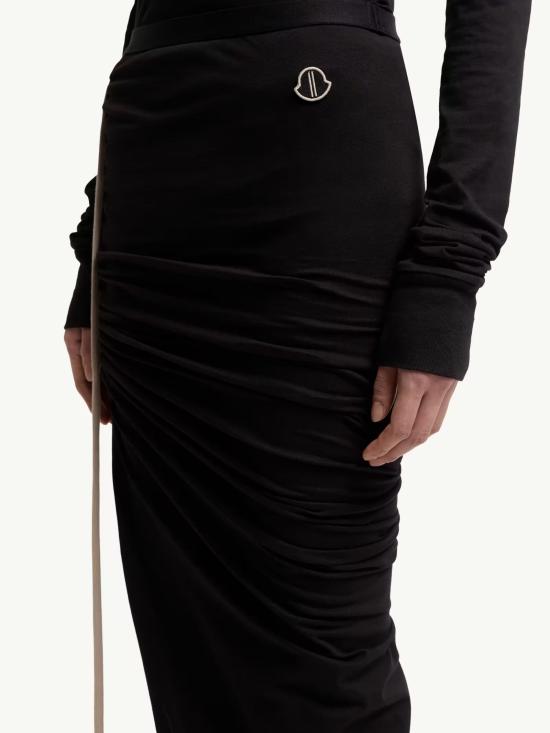 26SS 릭오웬스 몽클레어 미디 스커트 MU01F8H02 89AHD999 Black - RICK OWENS MONCLER
