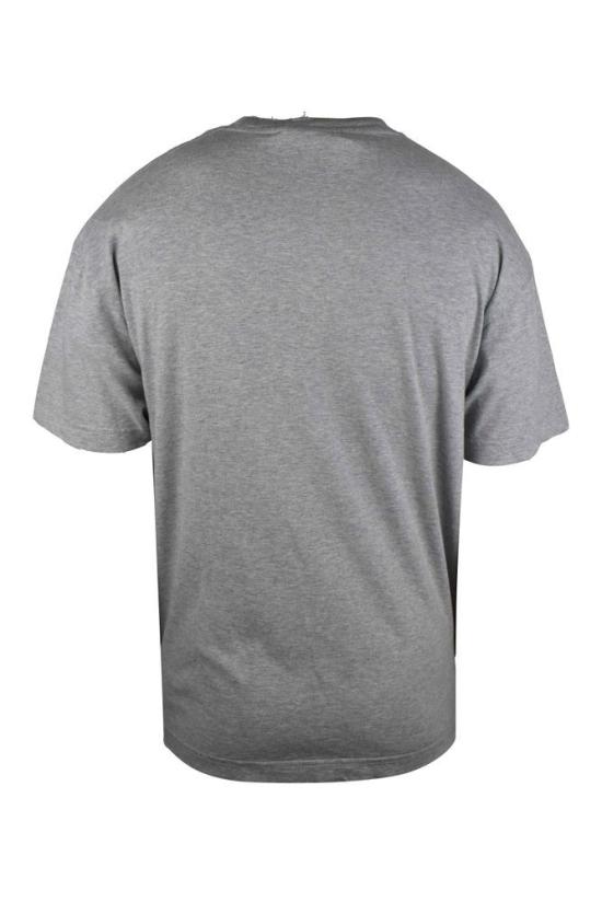  팜앤젤스 반팔 티셔츠 빈티지 감성이 담긴 회색 면 티셔츠, 갈라진 로고 디자인 - PALM ANGELS