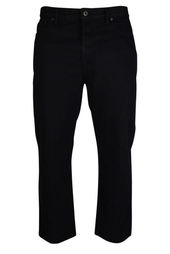  발렌티노 가라바니 데님 팬츠 스트레이트 핏 블랙 스트레치 코튼 진