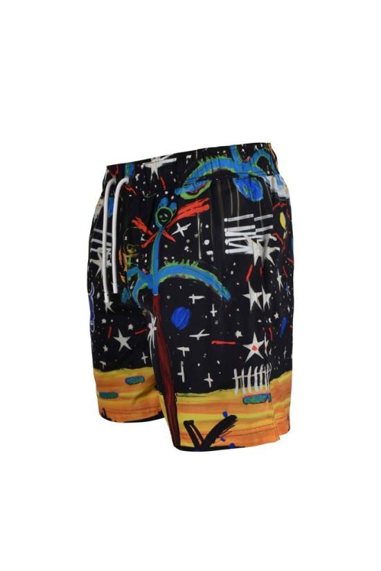  팜앤젤스 스윔팬츠 검정색 폴리에스터 수영 반바지 - PALM ANGELS