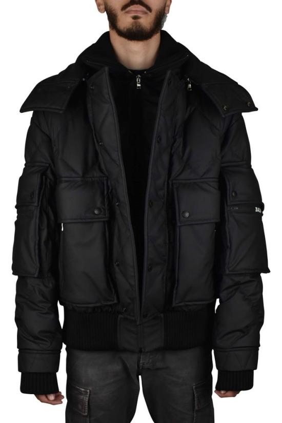  발망 숏패딩 오버사이즈 핏의 퀼팅 다운 재킷 - BALMAIN