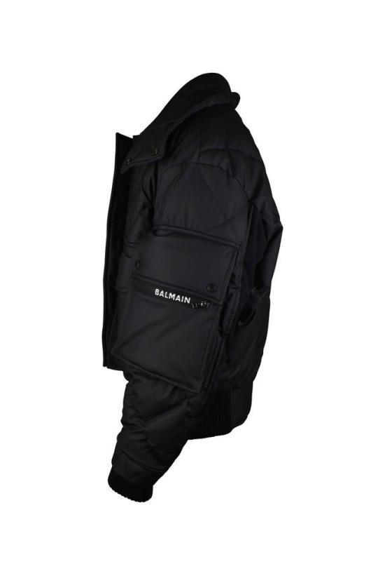  발망 숏패딩 오버사이즈 핏의 퀼팅 다운 재킷 - BALMAIN