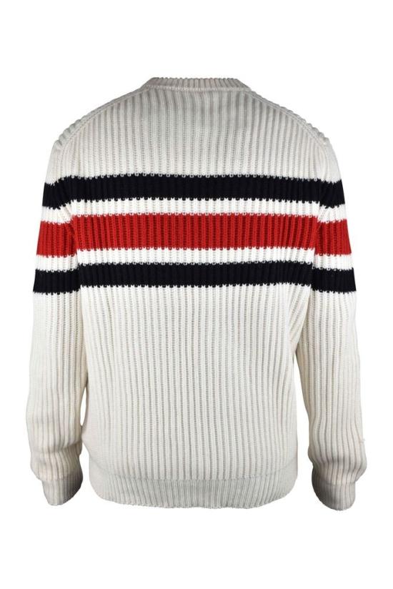  프라다 스웨터 크루넥 화이트 캐시미어 스웨터 - PRADA