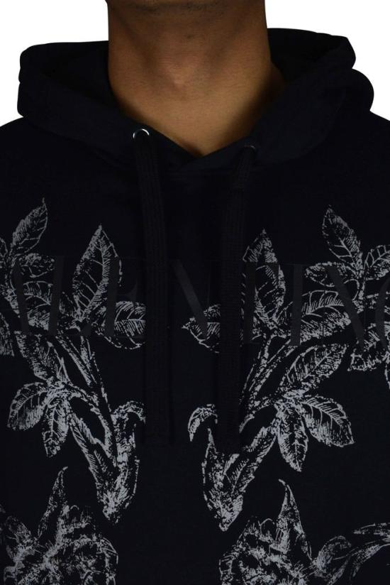  발렌티노 가라바니 후드 티셔츠 발렌티노 플로럴 프린트 후드티 (캥거루 포켓 포함) - VALENTINO GARAVANI