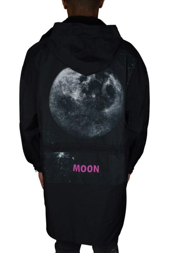  발렌티노 가라바니 자켓 달 프린트가 있는 후드 방수 재킷 - VALENTINO GARAVANI